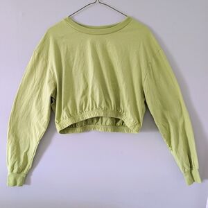 Lime Green Cropped Shirt